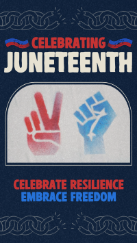 Rustic Juneteenth Greeting Facebook Story Image Preview