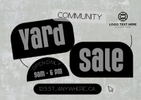Community Yard Sale Thrift Postcard Image Preview