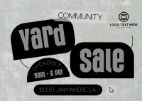 Community Yard Sale Thrift Postcard Preview