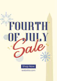 4th of July Text Sale Poster Image Preview