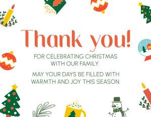 Quirky Christmas Thank You Card Image Preview