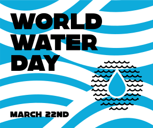 World Water Day Waves Facebook post Image Preview