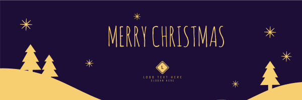 Starry Christmas Twitter Header Design Image Preview