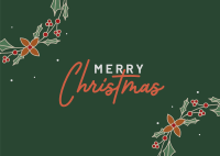 Christmas Greeting Postcard Design