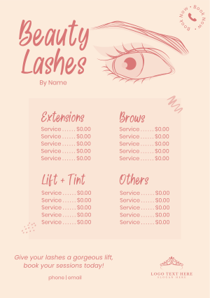 Your Lashes Menu Image Preview