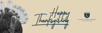 Thanksgiving Turkey Peeking Twitter header (cover) Image Preview