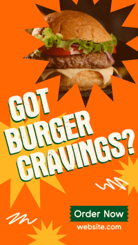 Burger Cravings Facebook Story Design