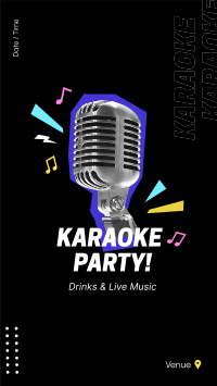 Karaoke Party Mic Facebook story Image Preview
