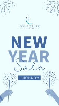 Cheers To New Year Sale Facebook Story Preview