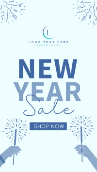 Cheers To New Year Sale Facebook Story Design