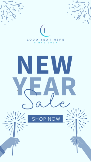 Cheers To New Year Sale Facebook story Image Preview