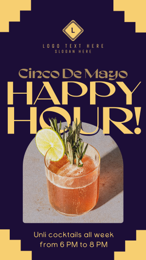 Cinco De Mayo Happy Hour Instagram story Image Preview