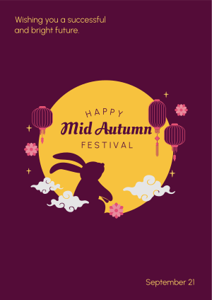 Mid Autumn Festival Rabbit Flyer Image Preview