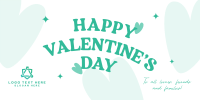 Cute Valentine Hearts Twitter Post Design