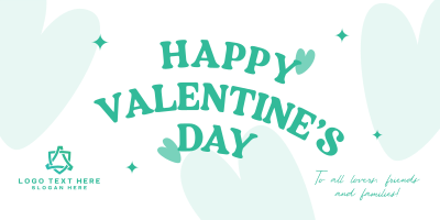 Cute Valentine Hearts Twitter Post Image Preview
