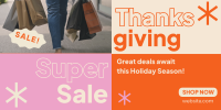 Super Sale this Thanksgiving Twitter Post Preview