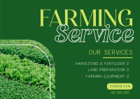 Farmland Exclusive Service Postcard Image Preview