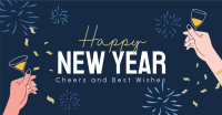 New Year Toast Greeting Facebook Ad Design