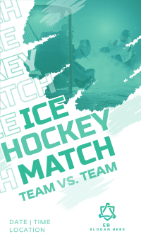 Ice Hockey Versus Match Facebook Story Design