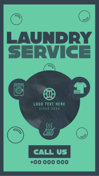 Simple Laundry Service TikTok Video Design