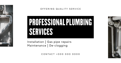 Minimalist Plumbing Service Facebook ad Image Preview