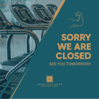 Closed Gym Announcement Instagram Post Design