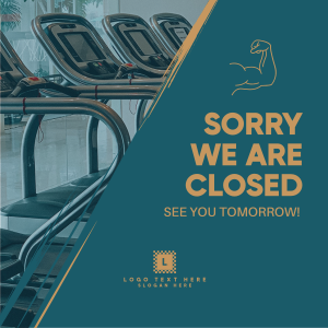 Closed Gym Announcement Instagram post Image Preview