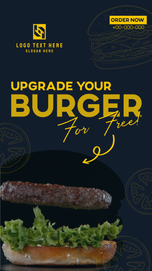 Free Burger Upgrade Instagram story Image Preview