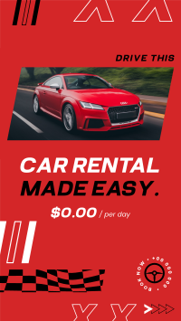 Rent Your Dream Car Facebook Story Design