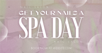 Minimalist Nail Salon Typography Facebook ad Image Preview