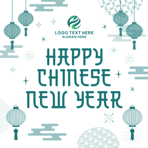 Chinese New Year Lanterns Instagram post Image Preview