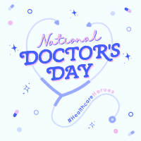 Quirky Doctors Day Instagram Post Design