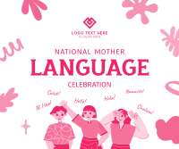 Celebrate Mother Language Day Facebook Post Design