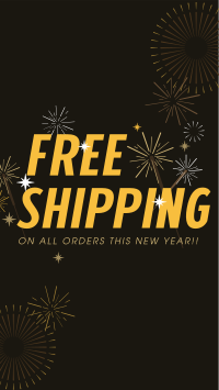 Free Shipping Sparkles Instagram Story Design