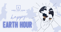 Happy Earth Hour Facebook Ad Design