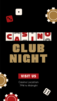 Casino Club Night TikTok Video Image Preview