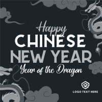 Chinese New Year Dragon Instagram Post Design