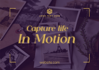 Capture Life in Motion Postcard Design