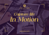 Capture Life in Motion Postcard Design