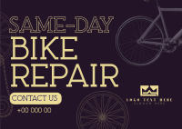 Bike Repair Shop Postcard Image Preview
