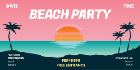 Beach Party Twitter post Image Preview