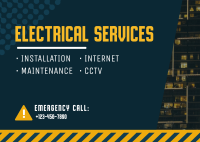 Electrical Services List Postcard Image Preview