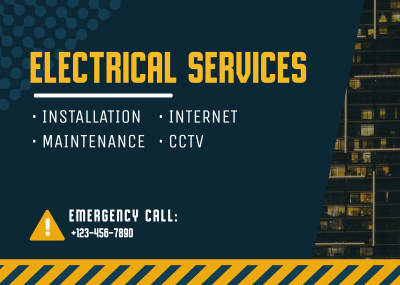 Electrical Services List Postcard Image Preview