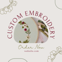 Embroidery Order Instagram Post Design
