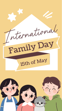 Cartoonish Day of Families Facebook Story Design
