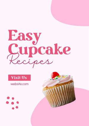 Easy Cupcake Recipes Flyer Image Preview