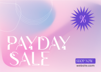 Happy Payday Sale Postcard Image Preview