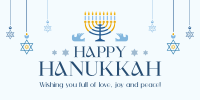 Hanukkah Candelabra Twitter Post Design