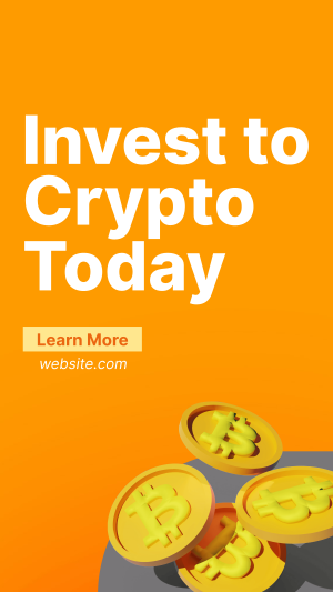 Invest to Crypto Instagram story