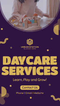 Learn and Grow in Daycare TikTok Video Image Preview